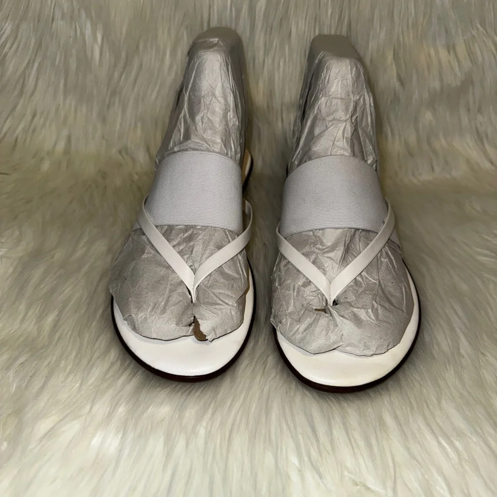 Italian shoemakers- size 8- white made in Italy- sandals - Picture 5 of 11